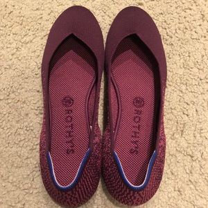 Rothy’s Fig Python Flats Size 10.5 EUC (retired)
